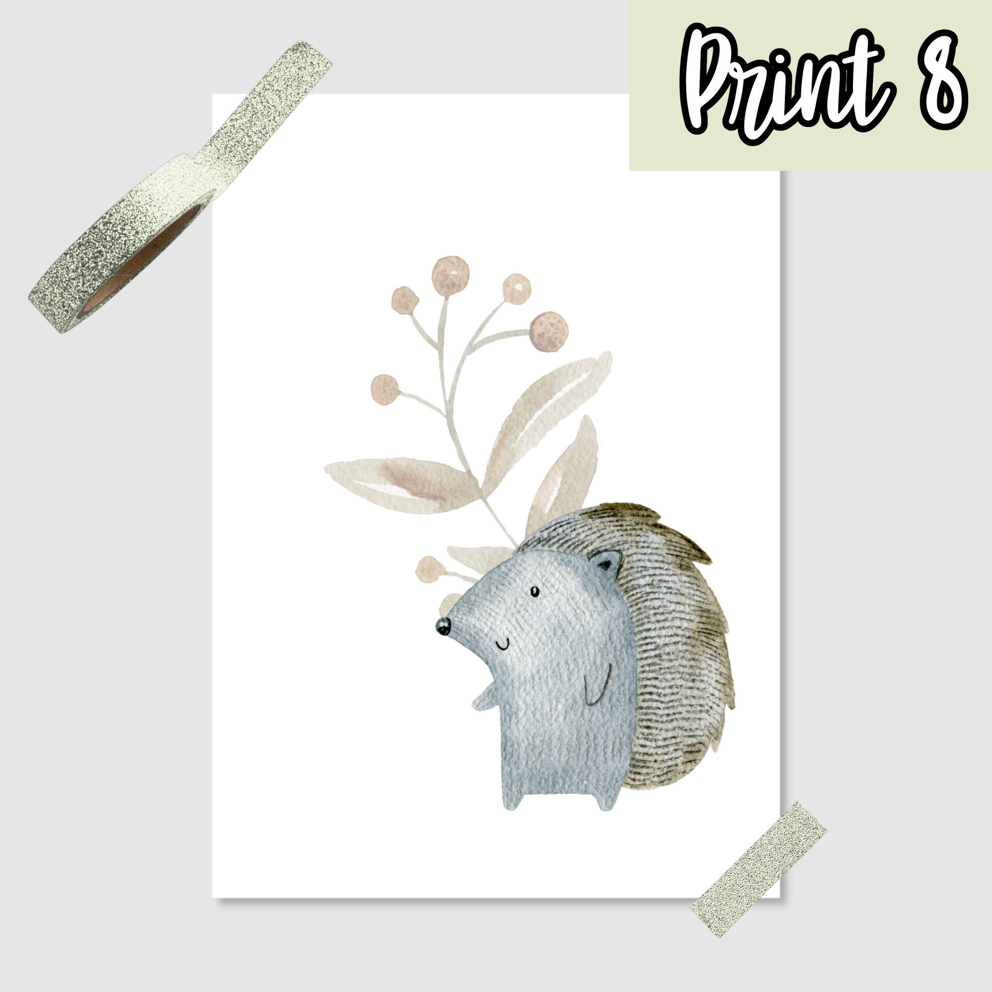 Baby Waldtiere Art Print - DIN A5, DIN A4